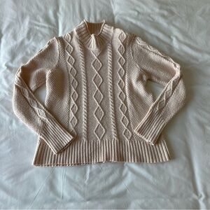 Kuhl light pink Cable Knit Turtleneck Sweater